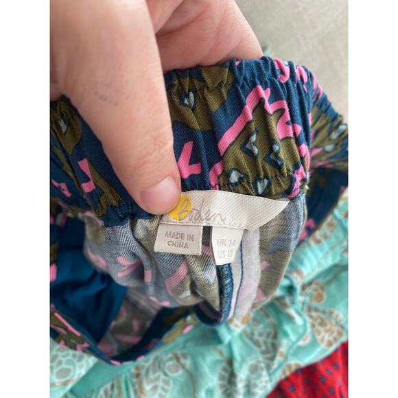 BODEN Pull-On Fluid Trousers Pants  Baltic Aztec Geo Size US 10 - Picture 4 of 5